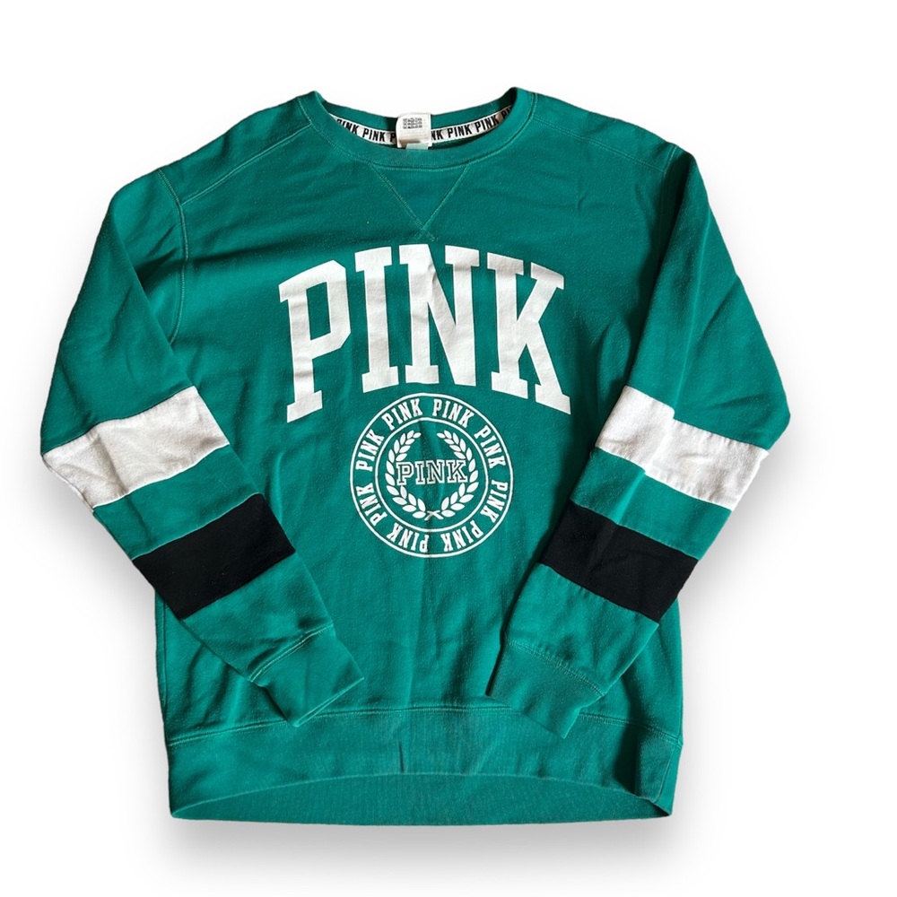 [PINK] Green Crewneck Pullover